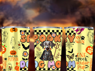 Spooky Dog Mom Tumbler DucNH Design