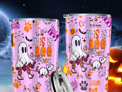 This Is Boo-Sheet Tumbler DucNh Design branding graphic design vector