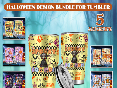 Halloween Pets Design Bundle For Tumbler DucNH Design