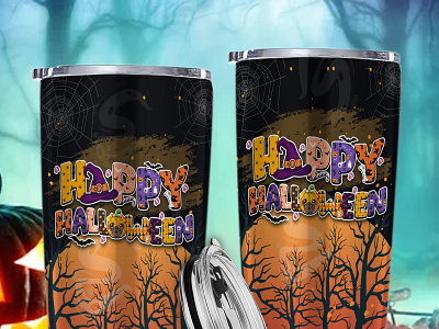 Happy Halloween Tumbler DucNH Design branding graphic design vector