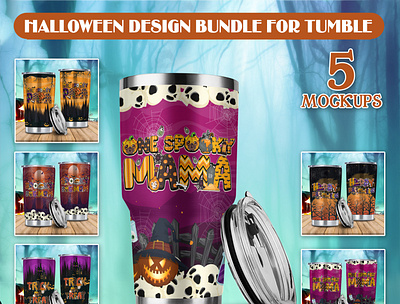 Halloween Design Bundle For Tumbler DucNH Design branding graphic design vector