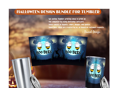 Boo Bees Tumbler DucNH Design branding graphic design vector