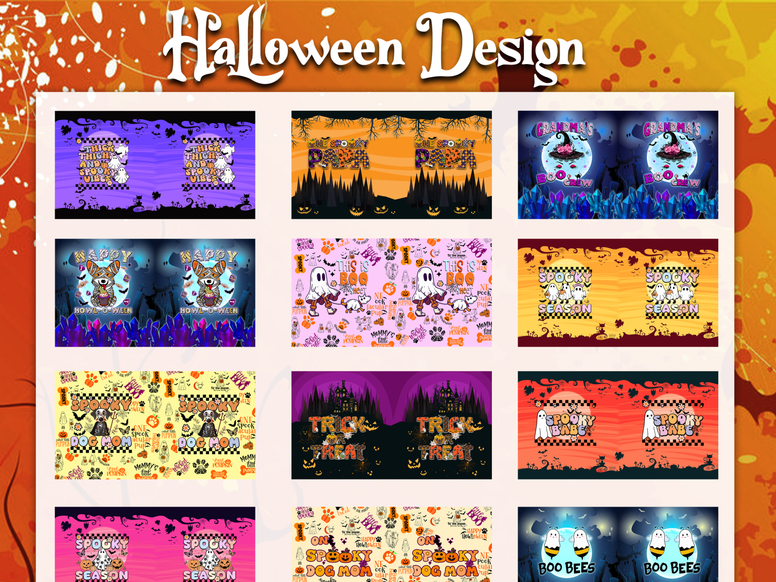 Halloween Tumbler Svg DucNH Design by DucNH Design on Dribbble