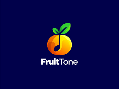 FRUIT TONE art brand branding creative design fruit icon illustration logo music tone vector