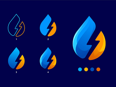 ECO ENERGY Logo Process in 4 Steps