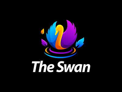 The Swan 3dlogo bird colorful creative design icon illustration logo logo design swan