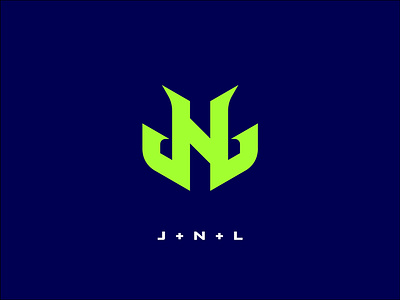 J + N + L Logo brand branding esportlogo icon initial logo monochrome