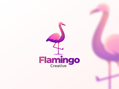 Flamingo Creative animal brand branding crative creative design flamingo gradient icon illustration logo logodesign