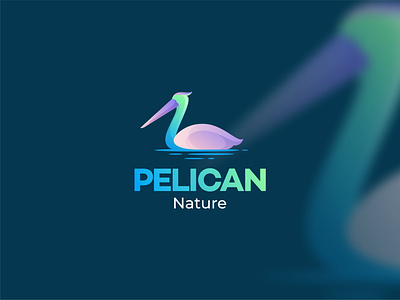PELICAN Nature animal brand branding creative design icon illustration logo media nature pelican vector
