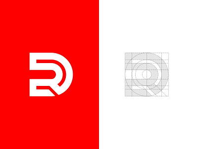 D + R Logo Mark d design icon initial logo r
