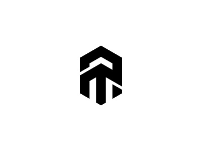 A + T Monochrome logo brand branding design icon initial logo monochrome typography ui ux