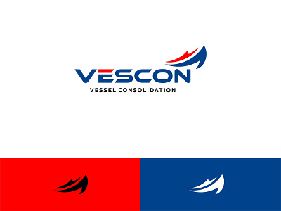 VESCON LOGO art brand branding creative design icon illustration logo ship typography ui ux