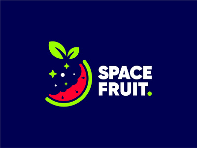 SPACE FRUIT art brand branding company creative design fruit fruit logo icon illustration logo logodesign space
