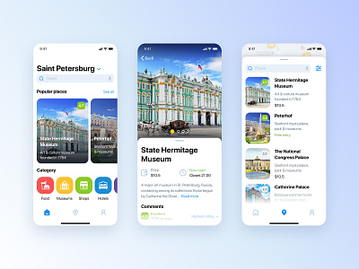 City Guide about assistant attractions cart cartpage category city city guide helper ios ios app list navigator place popular search ux