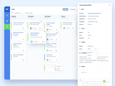 CRM app crm dashboard interface table ui users ux web