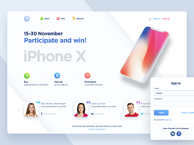 Promo app dashboard interface iphone x promo reviews sign in ui ux web