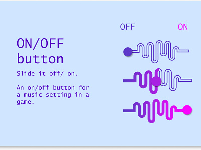 ON/OFF button design graphic design ui vector