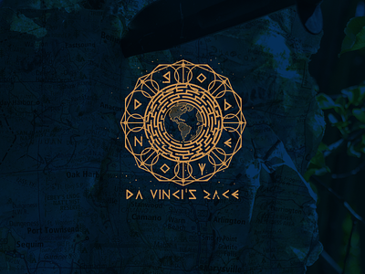 Da Vinci's Race circle gobeyond illustration logo mark maze mistic mystery world