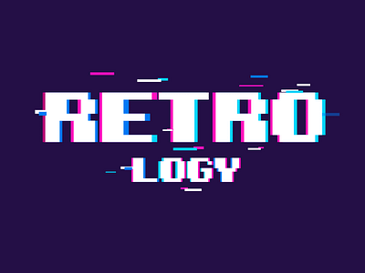 Retrology Logo design flatdesign gamedesign glitch logo nintendo pacman pixelart retrogaming sega shot supermario videogame zelda