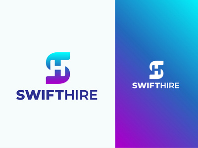 SwiftHire Logo design. colorfulhslogo colorfulshlogo creativelogo flatlogo gradientcolorshlogo hsicon hslogo logo logodesign mdnuruddinsarker modernlogo nur shicon shlogo swifthirelogo techlogo technologylogo uniquelogo