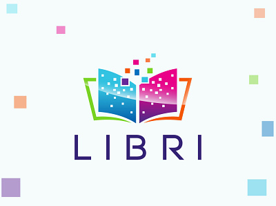 Libri Logo design. abstractlogo bookicon booklogo coloffullearnlogo colorfulbooklogo colorfuleducationallogo creativelogo educationicon educationlogo institutionlogo learninglogo logo logodesign logodesigner logomaker logos multicolorbooklogo schoollogo studentlogo universitylogo