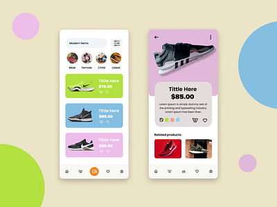 Shoes App UI Design.