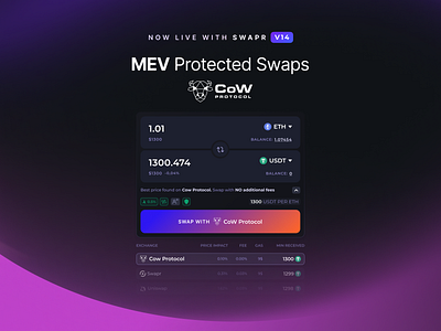 Swapr <> Cow Protocol Integration Banner