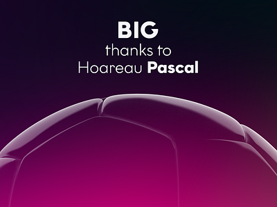 Thanks to Hoareau Pascal ball dark dribbble invite thanks