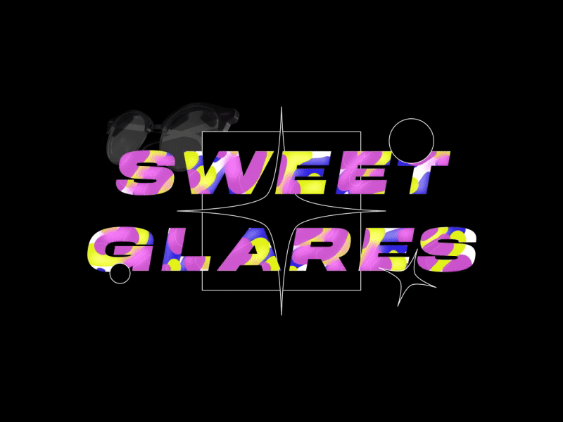Sweet Glares after effects animation colorful glare hand drawn text