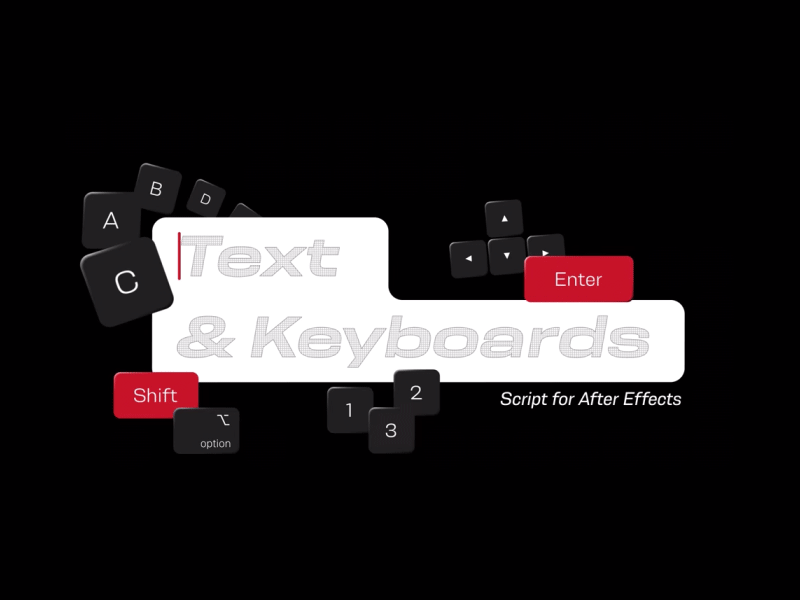 Text & Keyboards after effects animation branding button ios keyboard messenger script