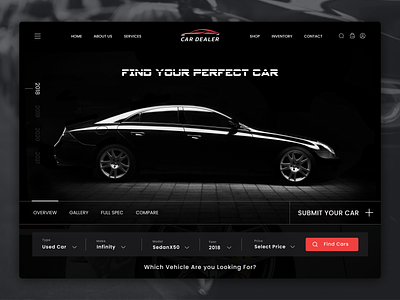 Car Dealer Listing Modern Website Template automobile car car dealer car listing theme car selling theme car template car theme car ui car website cardealership exploration figma graphic design landing page listing listing site listing theme product design ui ux