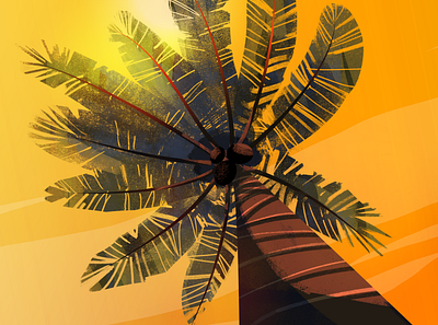 Coconut Tree 2d 2danimation ae animation art artist behance coconut creative design illustration nature summer