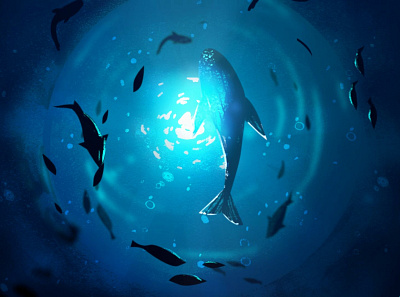 Ocean life 2d 2danimation animation art creative design fish illustration ocean oceanlife underwater water