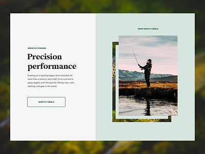 Orvis Fly Fishing exploration fishing fly fishing landing page layout nature outdoors sports ui web design website