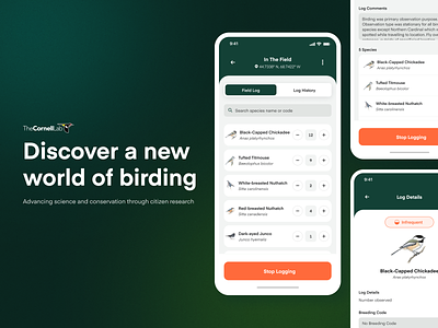 Birding App Concept: Citizen Science app audubon bird citizen science conservation cornell ebird education environmental identification log mobile nature product product design research science sustainability