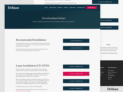 Debian Download clean debian design concept download light minimal redesign website