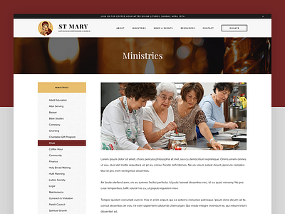 St. Mary - Ministries antiochian church landing ministries ministry orthodox ui web web design