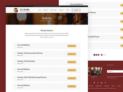 St. Mary - Bulletin antiochian church landing landing page orthodox ui ux web web design