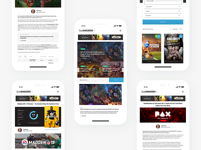 DualShockers: Mobile app blog gaming interface iphone iphone x mobile ui ux video games web design website