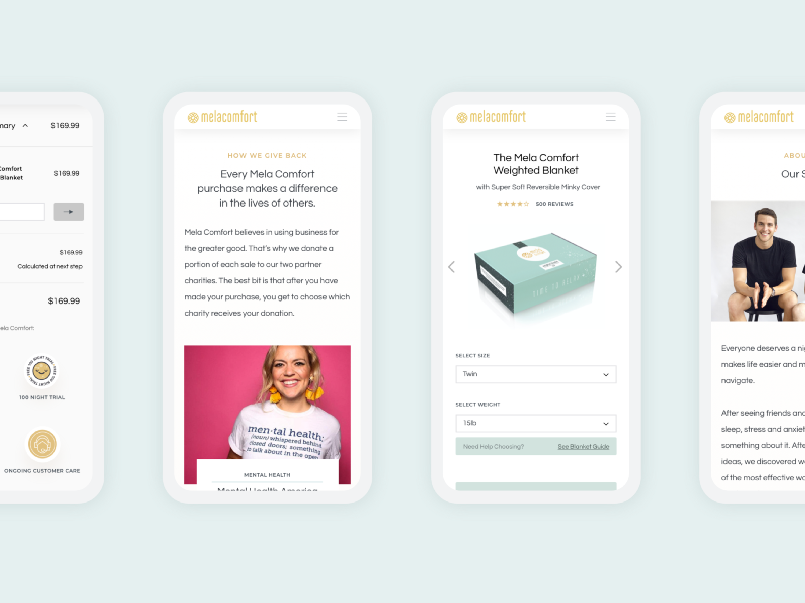 Mela Comfort Weighted Blankets by Andrea Vollendorf on Dribbble