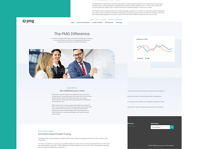 PMG About about us doctor experience gradient health healthcare interface landing landing page minimal mock up product design ui ux web web design website whitespace