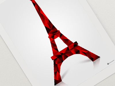 Eiffel Tower eiffel illustration print red tower