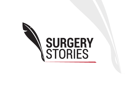 Surgery Stories logo line logo scalpel vector