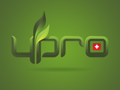 Ypro flower green logo swiss vector