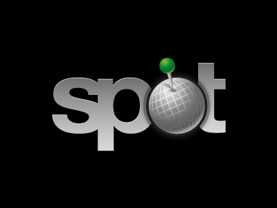 Spot black globe grey logo pin spot vector