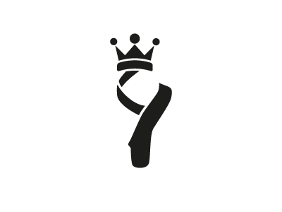 Ballerina ballerina black king logo vector white