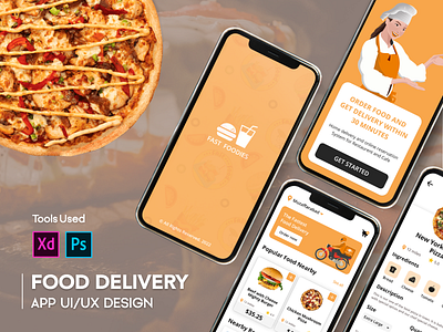 Fast Food Delivery App UI UX Design appdesign casestudy fajarchaudhary fastfood fooddeliveryapp productdesign uidesign uiux uiuxdesigner userinterface