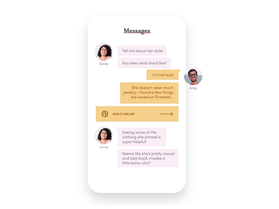 Chat Animation - Custom Made Jewerly after effects animation app chat jewelry ui ux ux motion design web