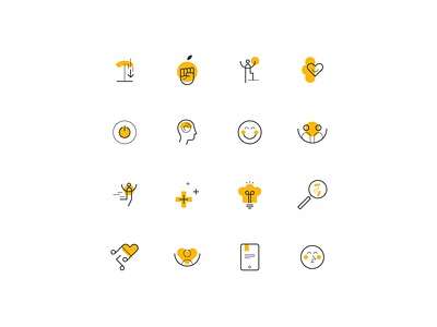 Weight in Mind — Icon set branding design icon identity illustrator minimal ui vector web website