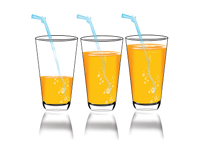 Glass of juice graphic illustration photoshop